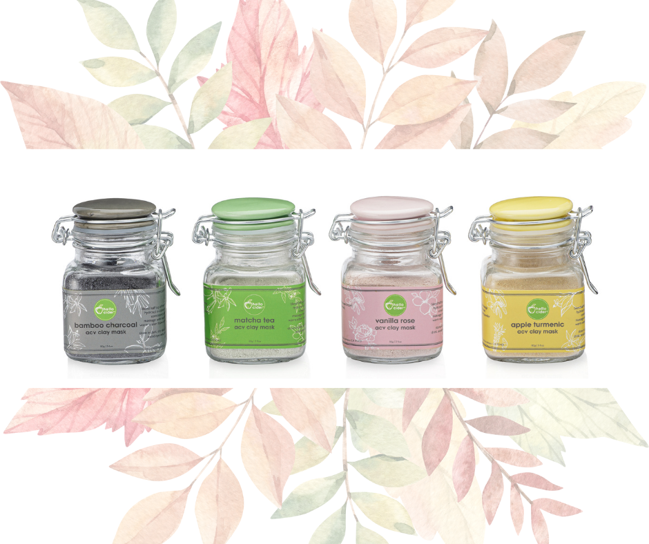 Clay mask apple/matcha tea