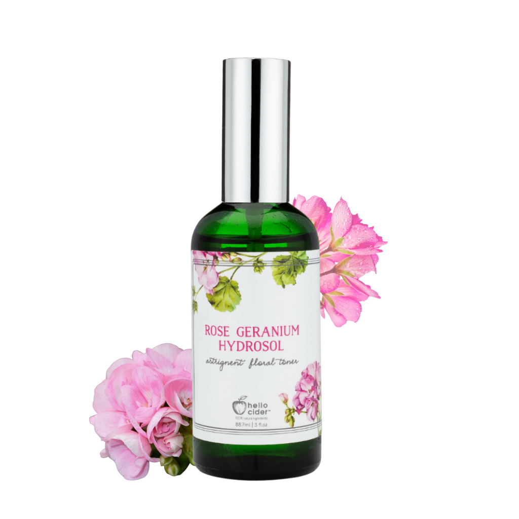 Organic Rose Geranium Floral Face Toner - Hello Cider