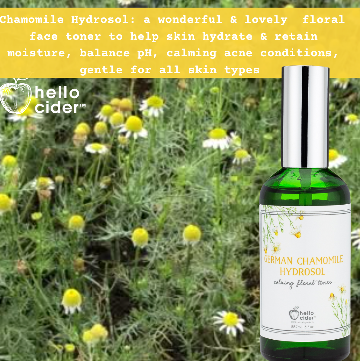 Organic german chamomile floral facial spray
