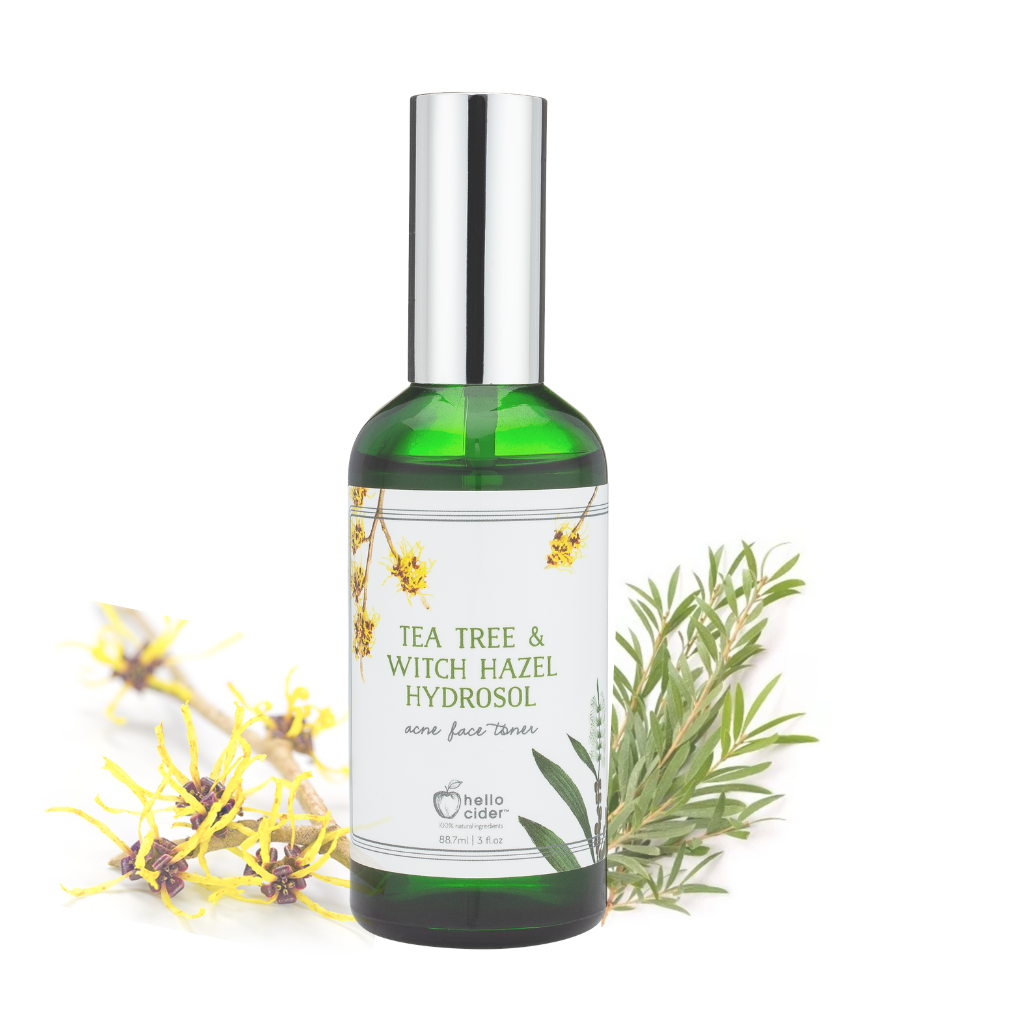 Organic Tea Tree Witch Hazel Acne Face Toner - Hello Cider