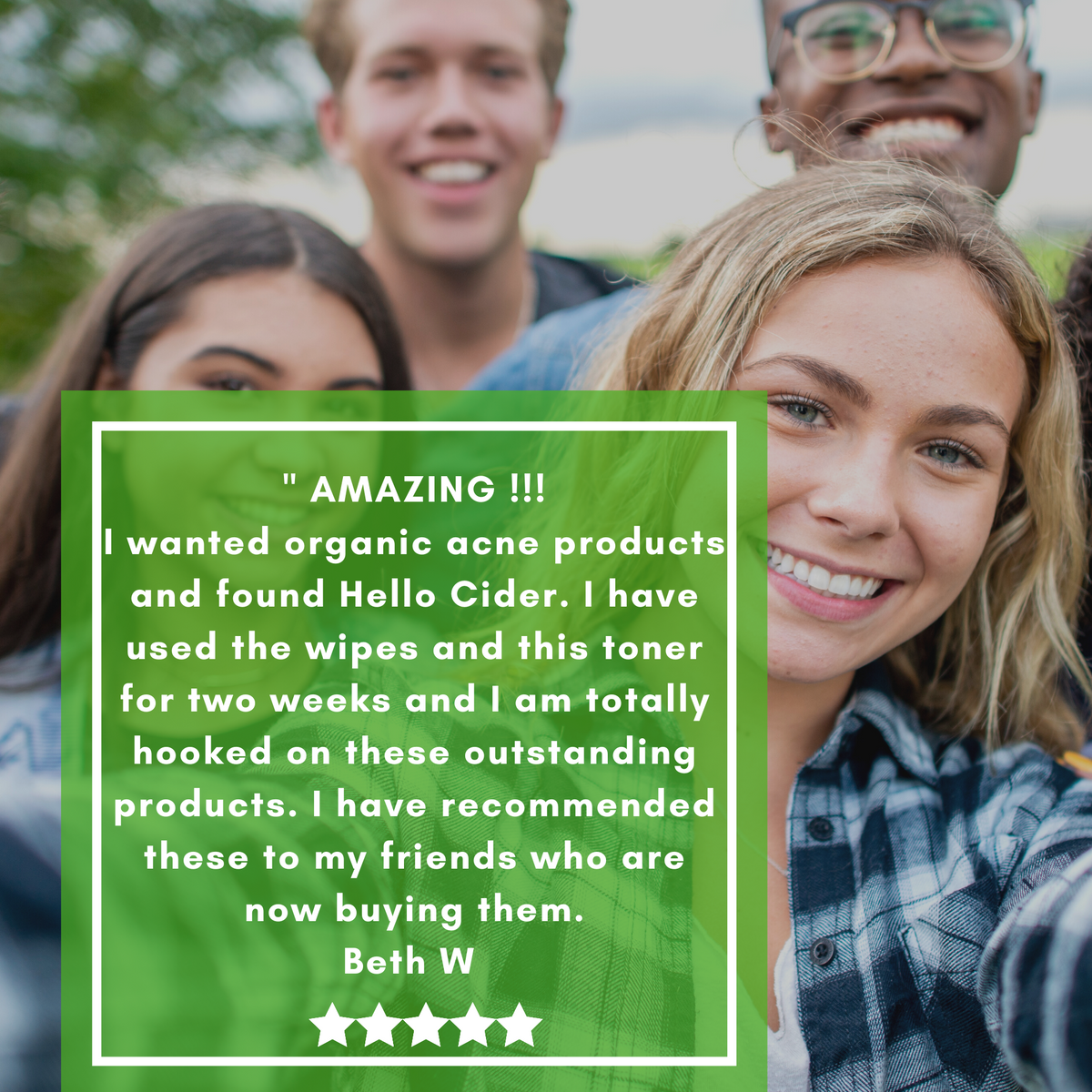 Acne organic facial tonerspray