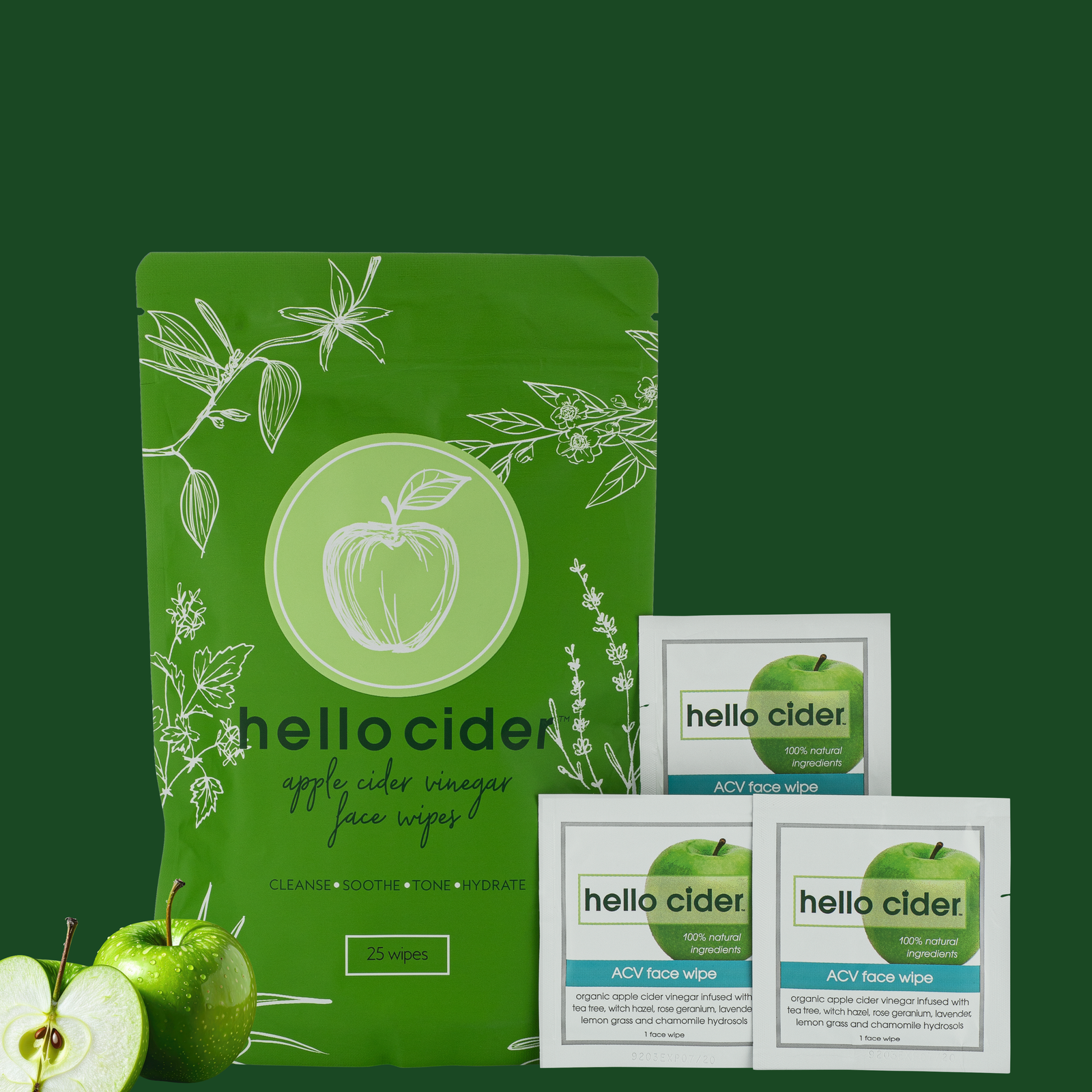 Acne organic face wipe