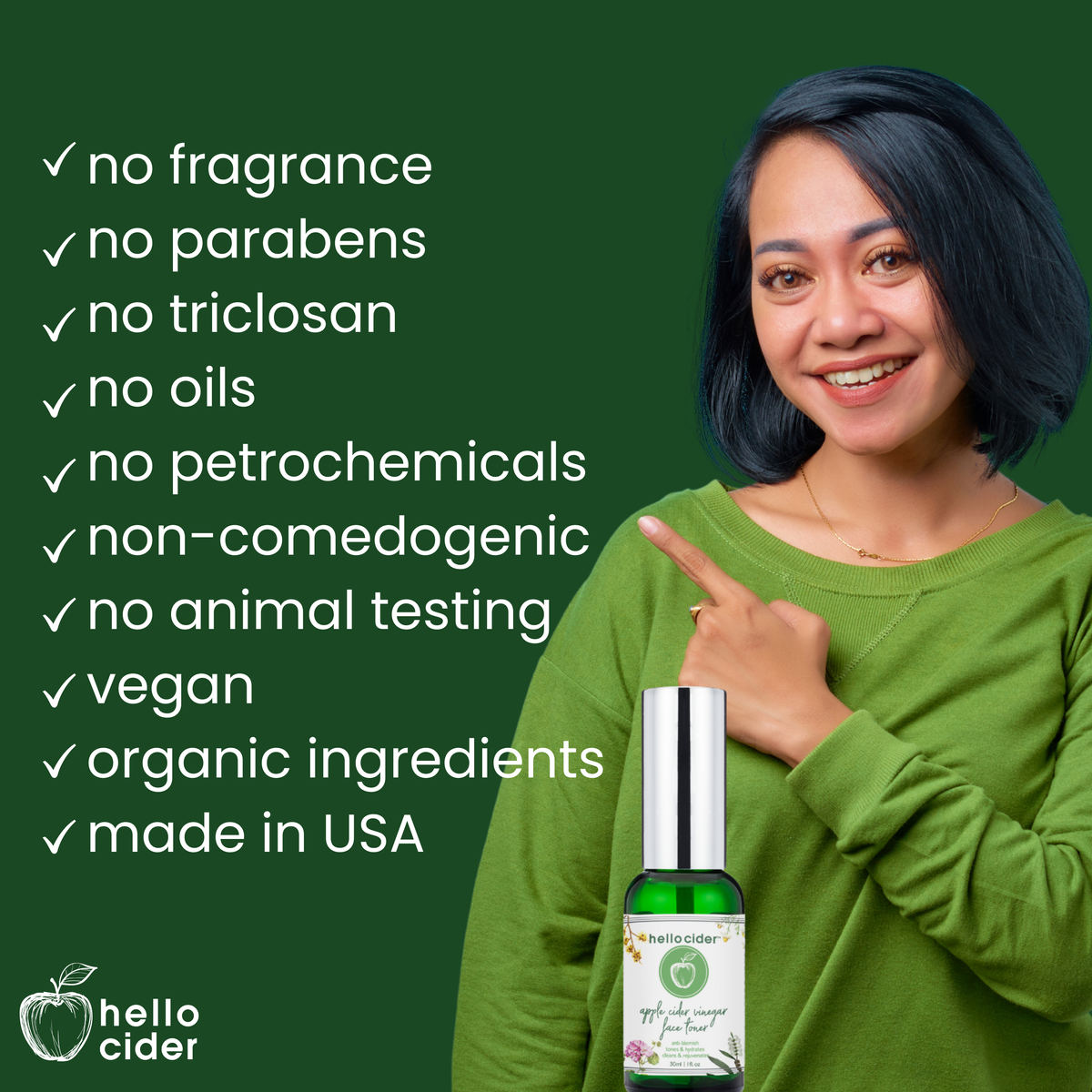 Acne organic facial tonerspray