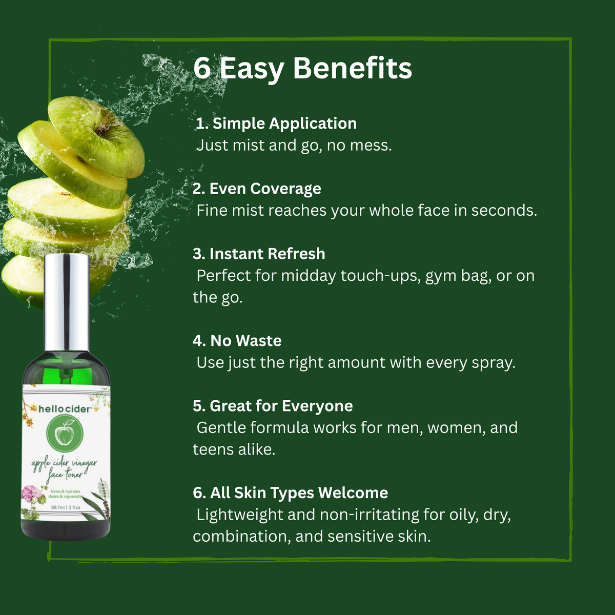 Acne organic facial tonerspray
