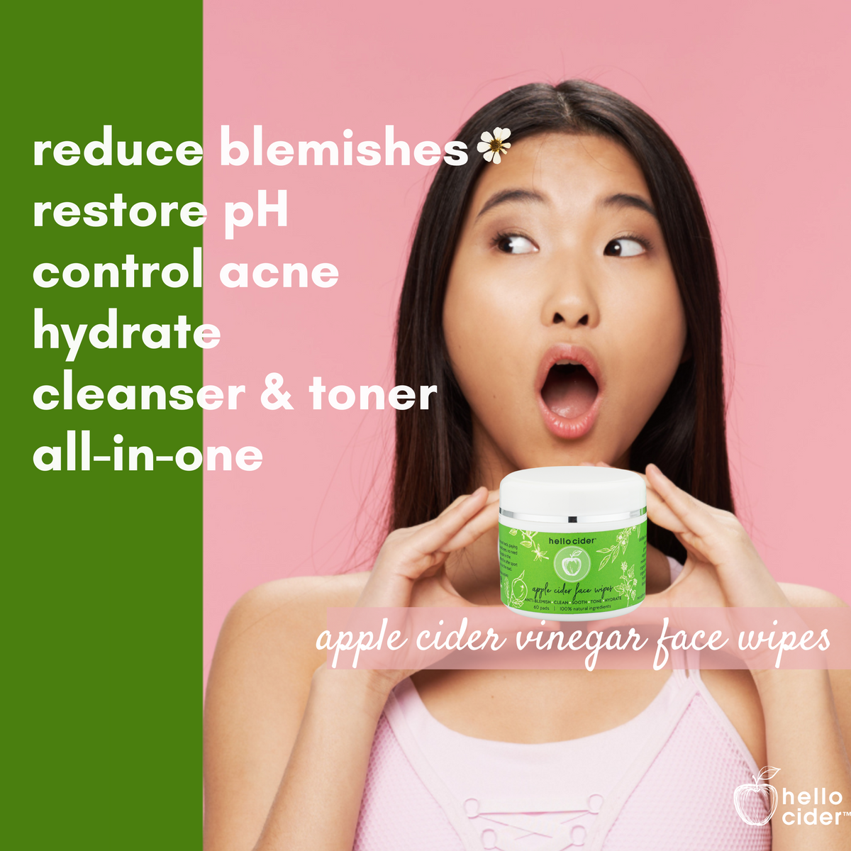 Acne organic face pads - 60/jar