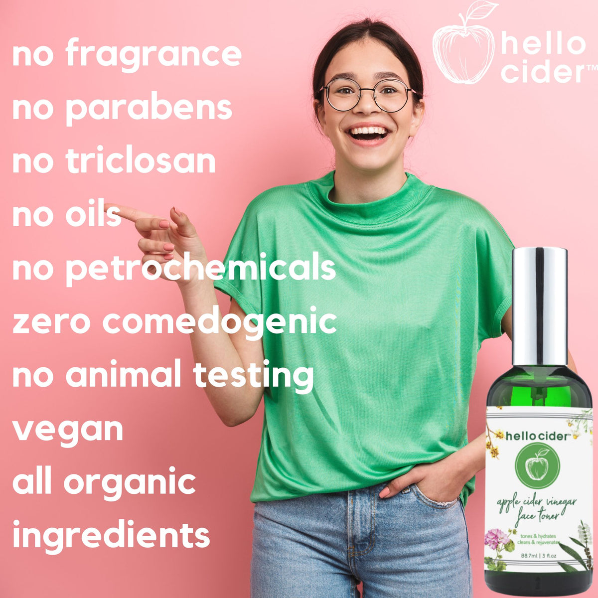 Acne organic facial tonerspray