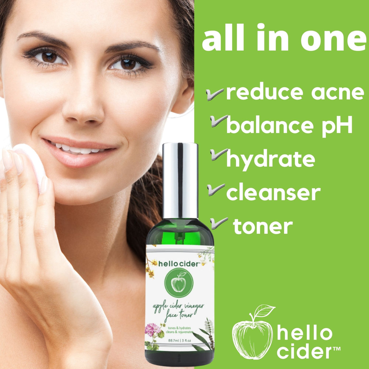 Acne organic facial tonerspray