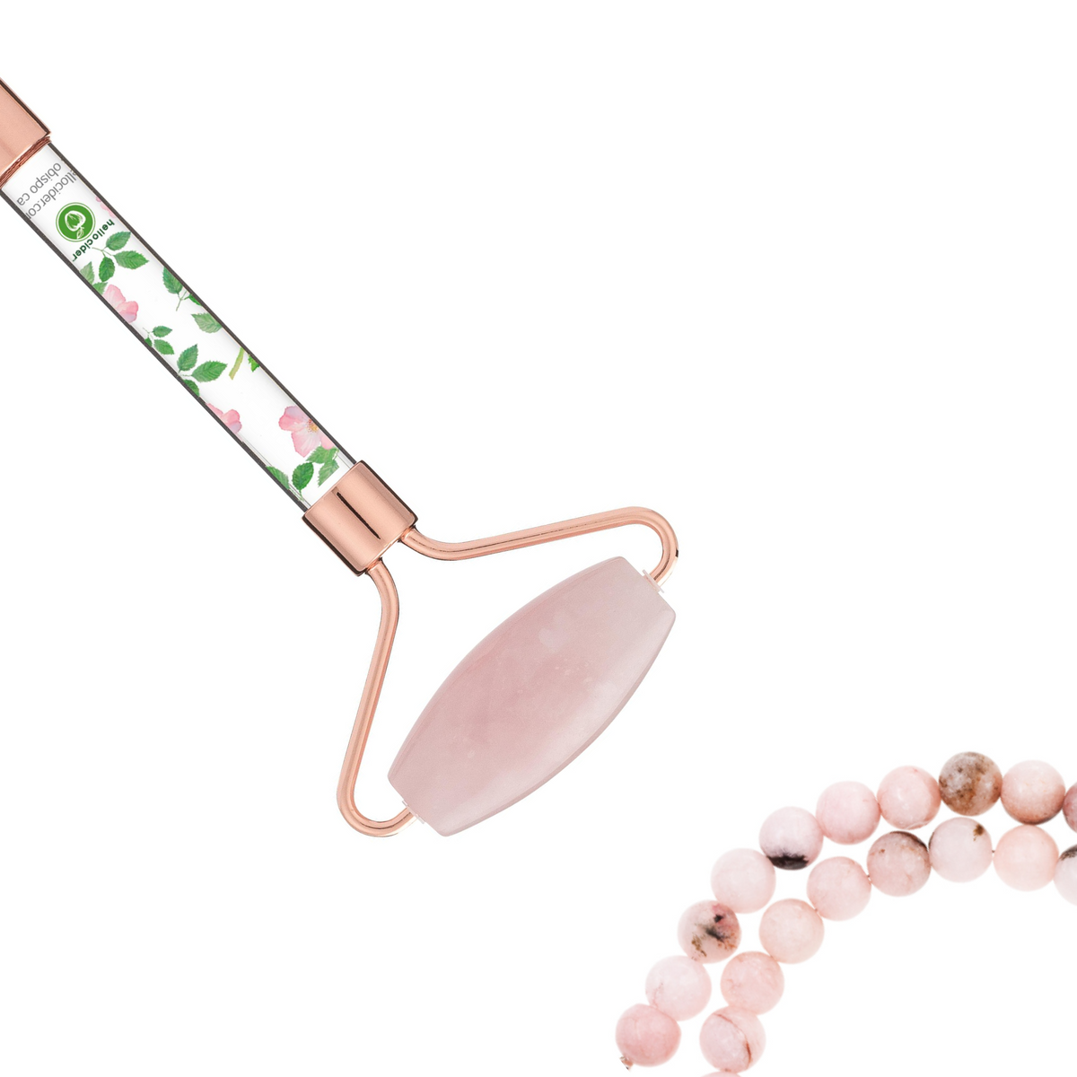 Face roller rose quartz - gentle facial massage