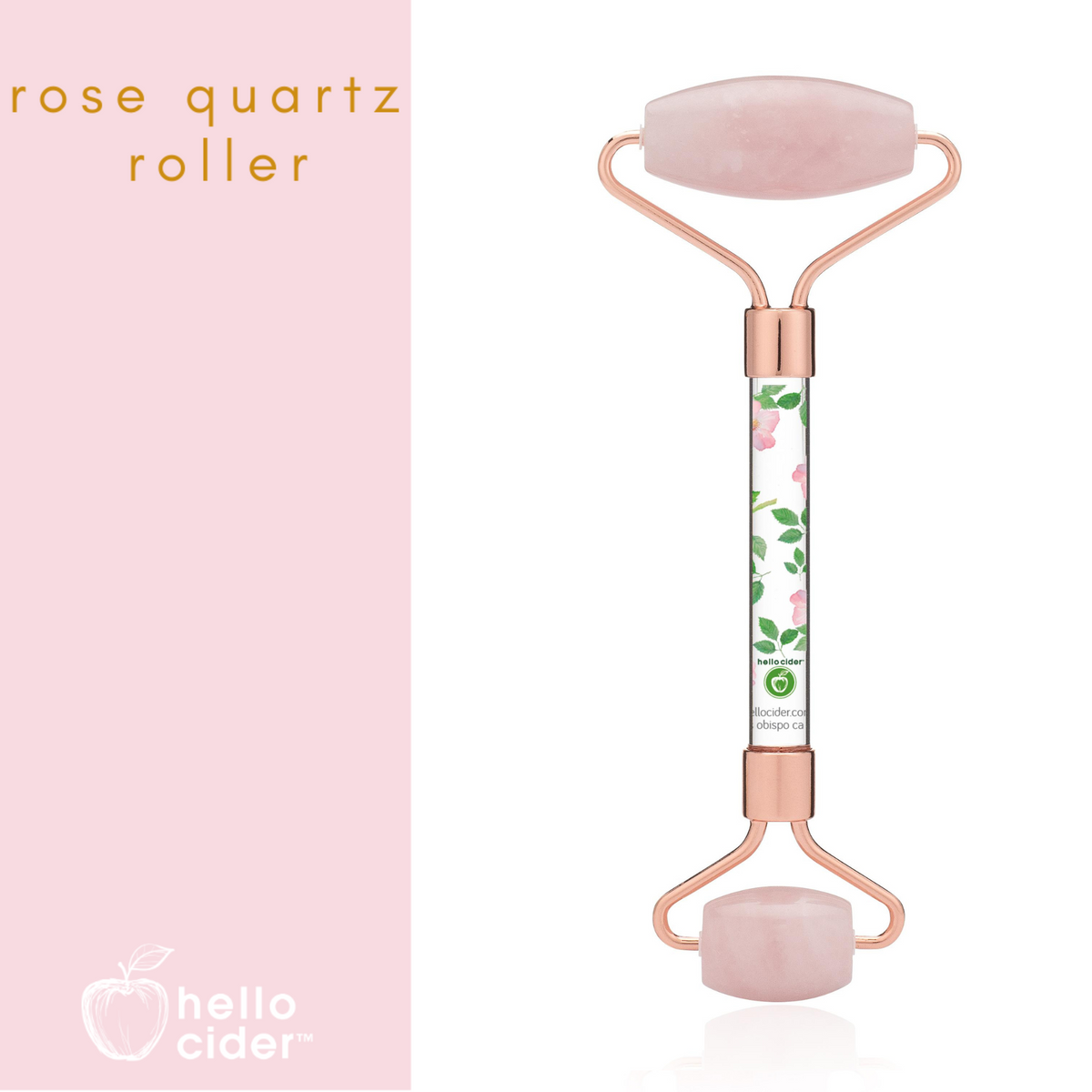 Face roller rose quartz - gentle facial massage