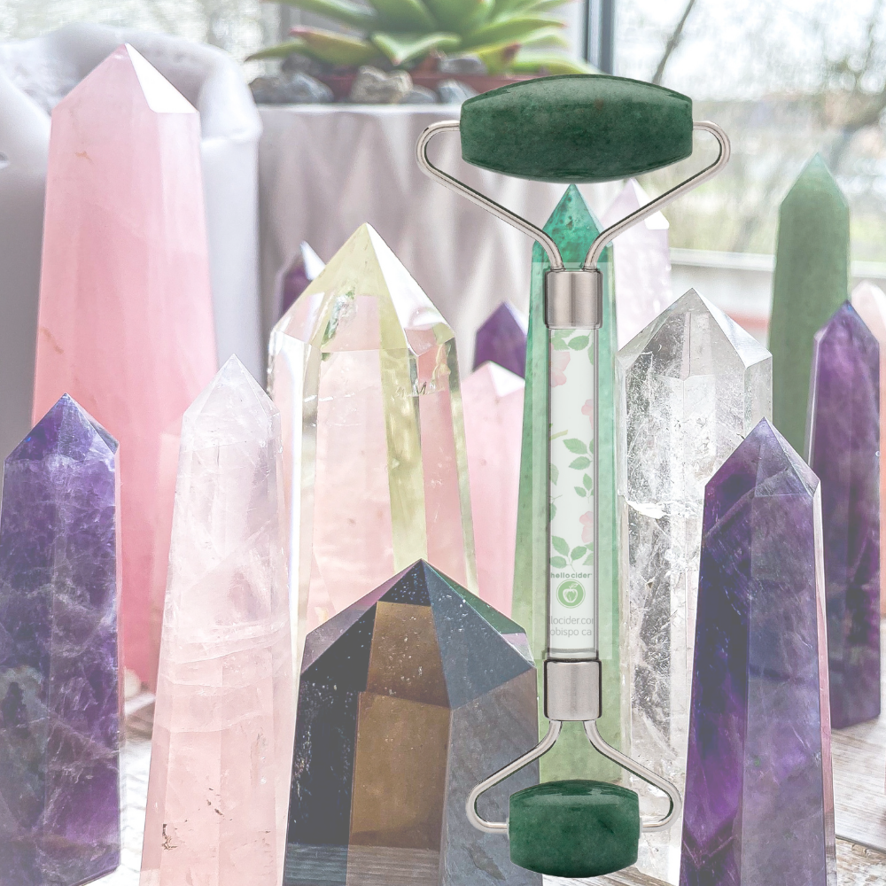 Face roller jade - facial massage for toning, destress, anti-aging &amp; wrinkle