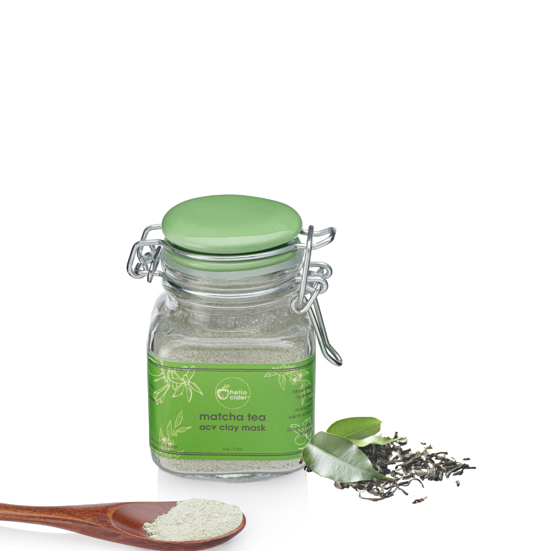 Gift set apple green tea clay mask